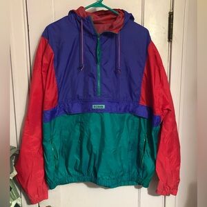 Columbia vintage colorblock rain jacket